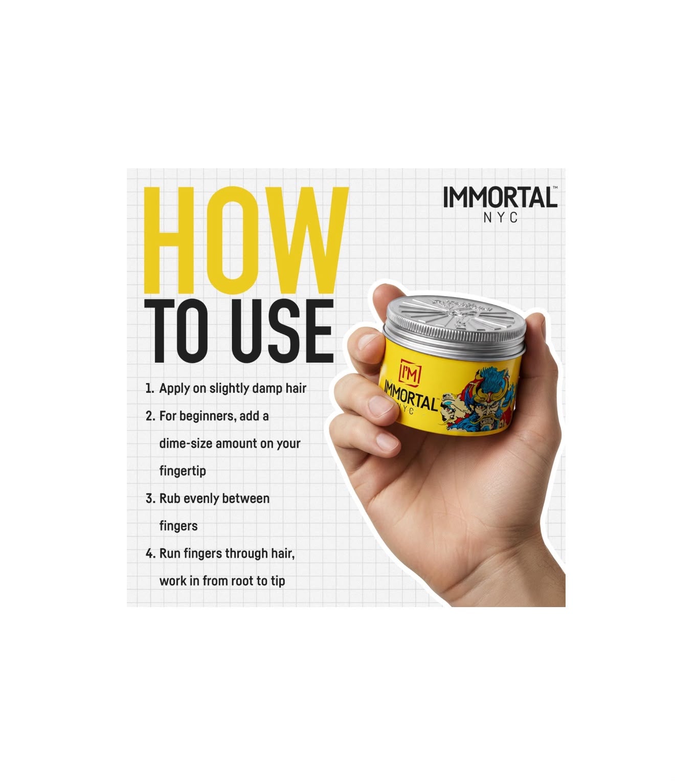 Immortal NYC Samurai Spirit Pomade Styling Hair Wax 100ml